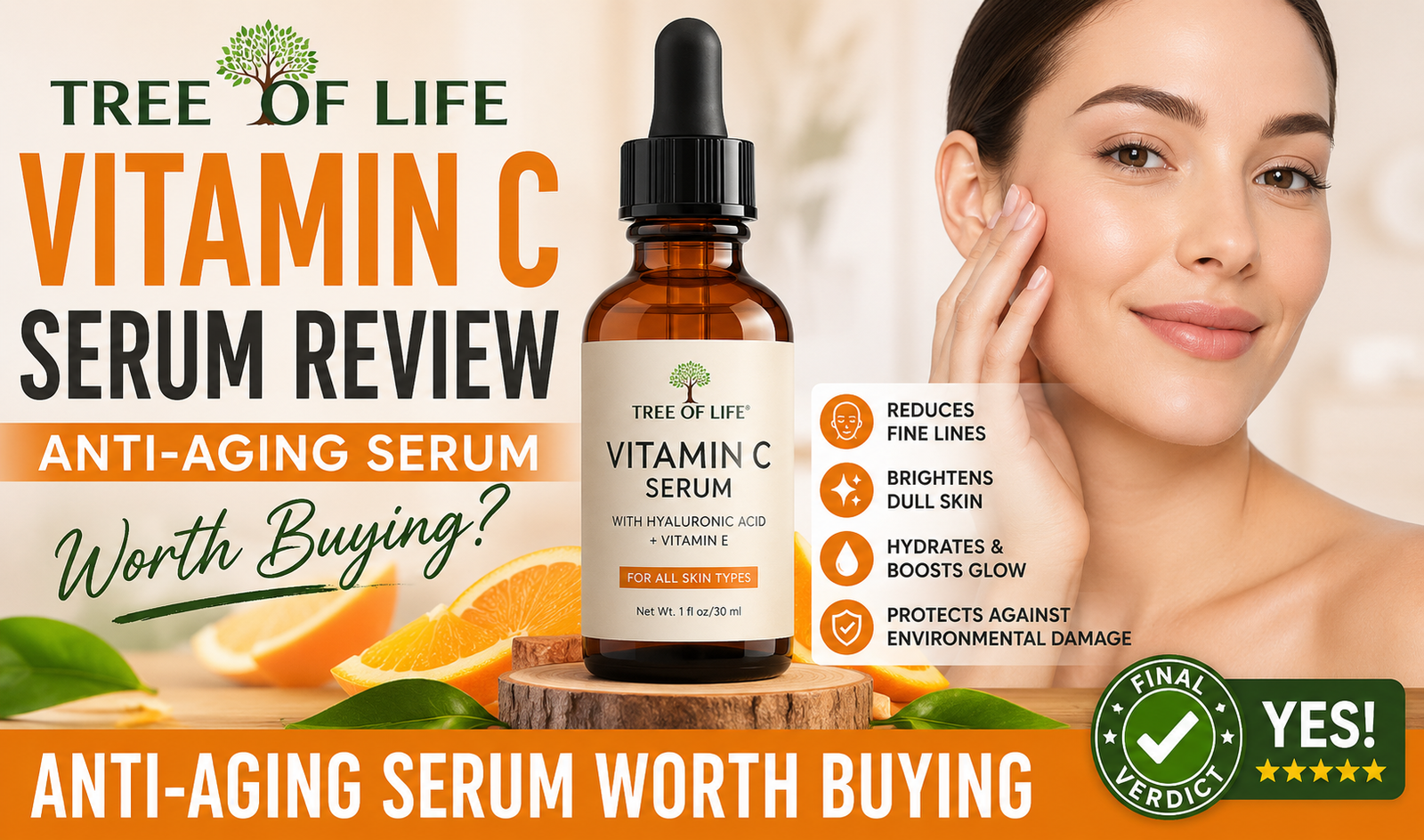 Tree of Life Vitamin C Serum Review Anti-Aging Serum Worth Buying